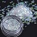 Holographic Mermaid Nail Glitter Sequins, Four-pointed Star Ultra-thin Iridescent Flakes Chunky Glitters,Star/Moon/Heart/Round/Flower/Butterfly Nail Paillette(AB15)