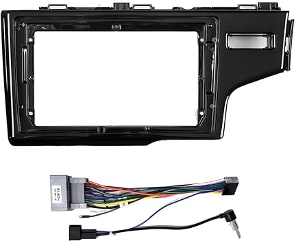 10" Car Stereo Navigation FM Radio Mounting Frame Bracket with Wiring Harness Compatible with Honda Fit 2014 2015 2016 2017 RHD