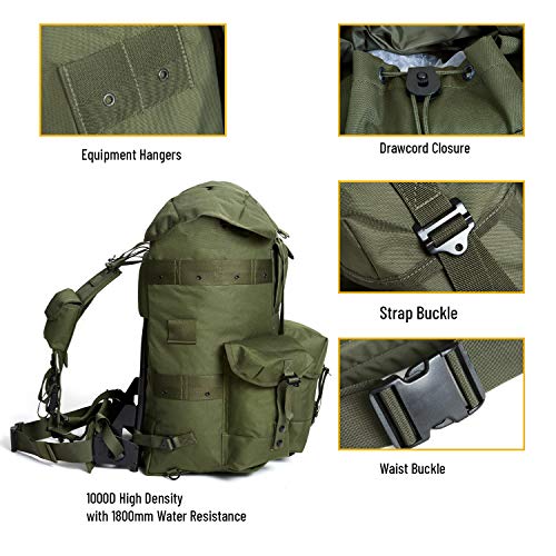 MT Military Alice Pack Large Army Survival Combat ALICE Rucksack Backpack 55L Olive Drab