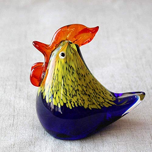 QQYDZSW For Oficina, jardín, habitación Familiar, Adornos Abstractos, Figuras, esculturas artísticas, Adornos de Pollitos, Cristal Transparente, 12 artesanías del zodíaco, Lindo Vidrio for el hogar