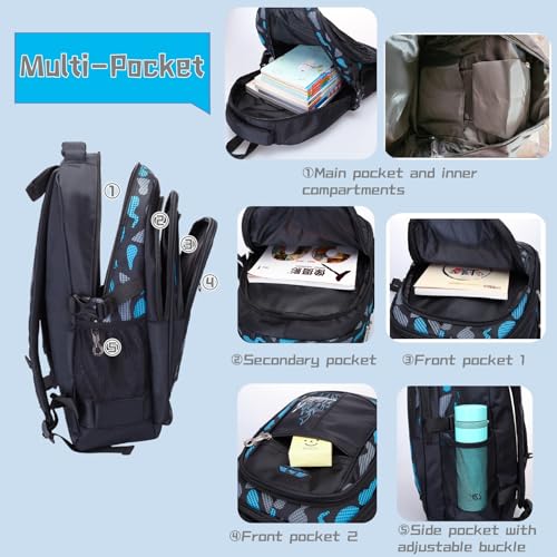 Camouflage Boys Backpacks for School Elementary, Camouflage School Bags Capacity Bookbags for Boys by Bansusu - Used condition - Image 4