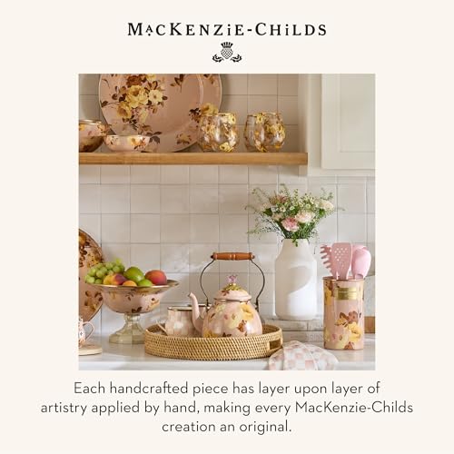 Image of MACKENZIE-CHILDS Enamel Tall Vase, Wild Rose Mauve