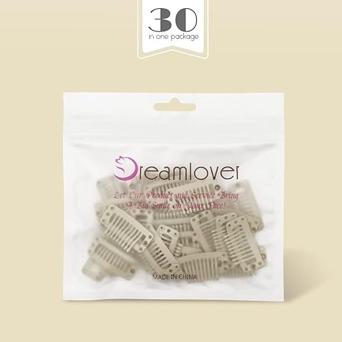 Miniatura 7 de Dreamlover Clips de extensión de cabello, clips de peluca para asegurar la peluca, 9 dientes, 30 piezas