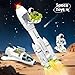 AuntyFey Space Rocket Ship Toys for Kids, Space Toys Shuttle for Kids 3-5-7 with 2 Astronaut Figures, Spaceship with Glowing & Sound Effect, Educational Stem Gift for Boy Girl