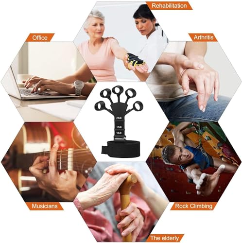 Tensyon Fortalecedor de dedo de mão, dispositivo de silicone durável, exercitador de dedo, fortalece