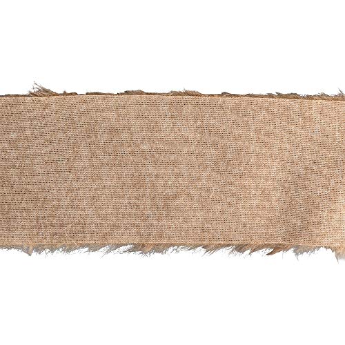 Ideen mit Herz Kunstfell-Band | Fellstoff | 12cm breit | 2m lang | ideal zum Basteln, Nähen, Dekorieren | Tischläufer (hellbraun)