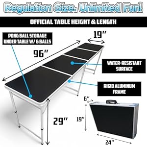 8 foot regulation length folding table woptional cup holes led lights custom graphic choose your model  urban country home decor