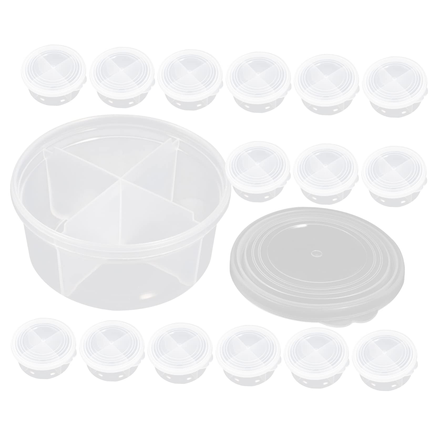 NUOBESTY 3 Set Trasparenti Con Scomparti Organizer Per Articoli Vari Contenitori Per Decorazioni Diy Custodie Leggere E Compatte Per Gioielli Perline E Accessori 12 Pezzi * 3