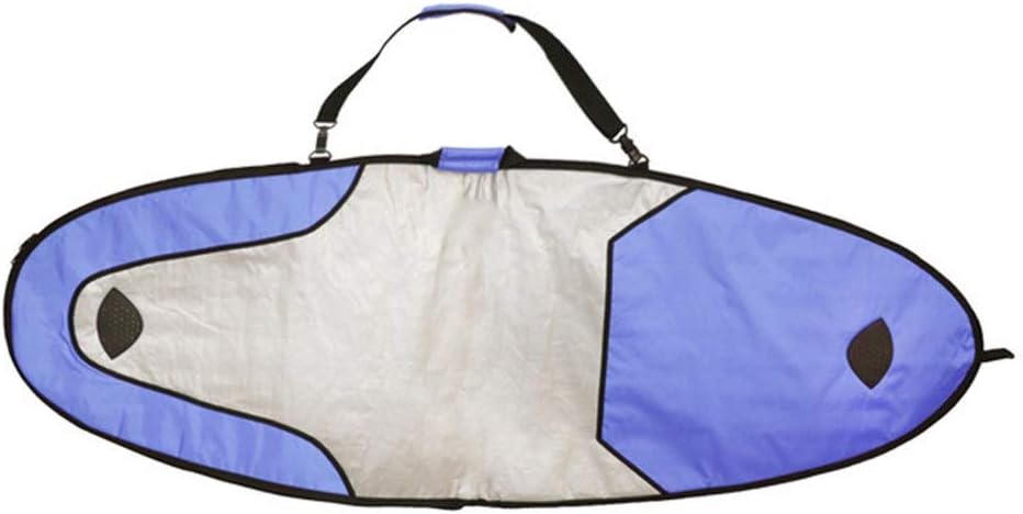 Inflatable Paddle Boards 6.4ft Portable Surfboard Travel Bag Shortboard Day Bag Surfboard Bag Surf Board Protective Storage Bag Case for Water Sports Vacation Must Haves (Color : Blue Silvery)