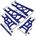Hobbypark Front & Rear Aluminum Suspension Arms w/Tie Bar Replacement of 3655X 3631 for Traxxas Stampede VXL 2WD 1/10 Upgrade Parts (Navy Blue)