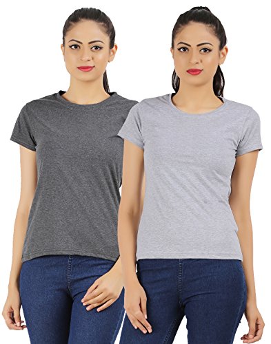 Image of Ap'pulse Women's Combo Regular Fit T Shirt (Pack Of 2)