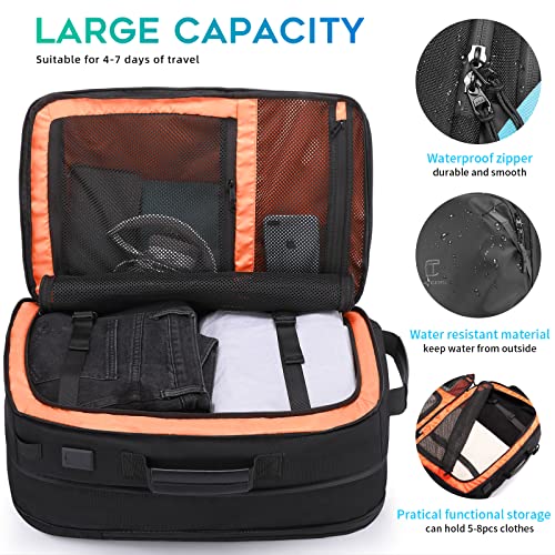 Image of TANGCORLE Travel Carry on Backpack, Extra Large Expandable 45L Backpack for Flight approved, 17.3 inch Laptop with USB Charging Port Backpacks, Water Resistant Computer Business Backpack for Men & Women