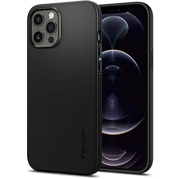 Spigen Thin Fit Designed for iPhone 12 Pro Max Case (2020) - Black