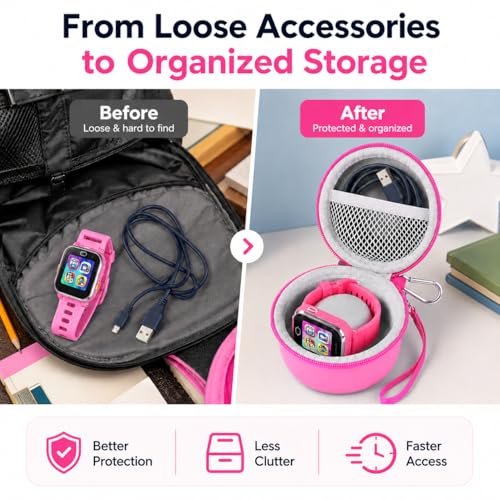 Rangement Vtech KidiZoom DX2 contre les rayures et câbles perdus rose - 6