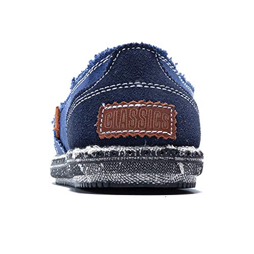 Image of CASMAG Men's Casual Cloth Shoes Canvas Slip on Loafers Vintage Boat Shoes | Breathable material, lightweight, Easy slip on & off, Comfortable, Non-Slip, Fashionable