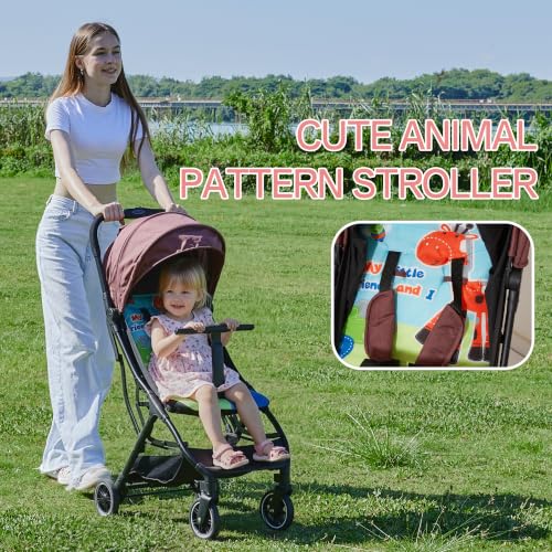 Image of Cool Kids Superb Lightweight Travel Stroller, Compact One-Hand Fold Buggy | Need an airplane approved toddler stroller? Slide folded giraffe pram like rolling luggage through airport security.