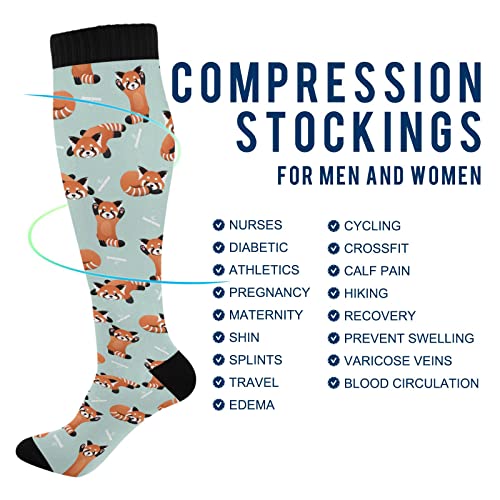 Image of Fisyme Socks for Women Men, Warm Comfort Athletic Crew Running Hiking Cycling Compression Socks