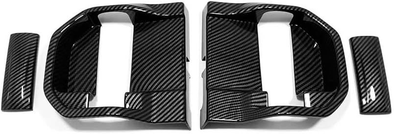 Interior Door Handle Bowl Cover Compatible with Toyota Sienna 2021 2022 2023 Middle Inner Door Pull Handles Bowl Cover Car Accessories ABS 4PCS(Carbon Fiber Style)