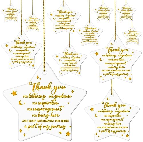 Amazon.com: Suzile 12 Pcs Christmas Thank You Gifts Ornaments Team ...