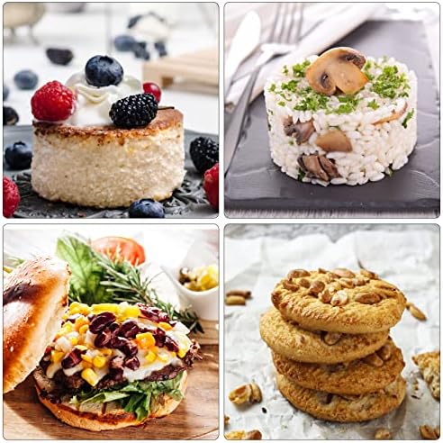 Stainless Steel Cake Circle 4 Pieces Mousse Ring Set 8cm Diameter Round Dessert Non-Stick Baking Tools with Pusher for Cooking Crumpets Eggs Pastry