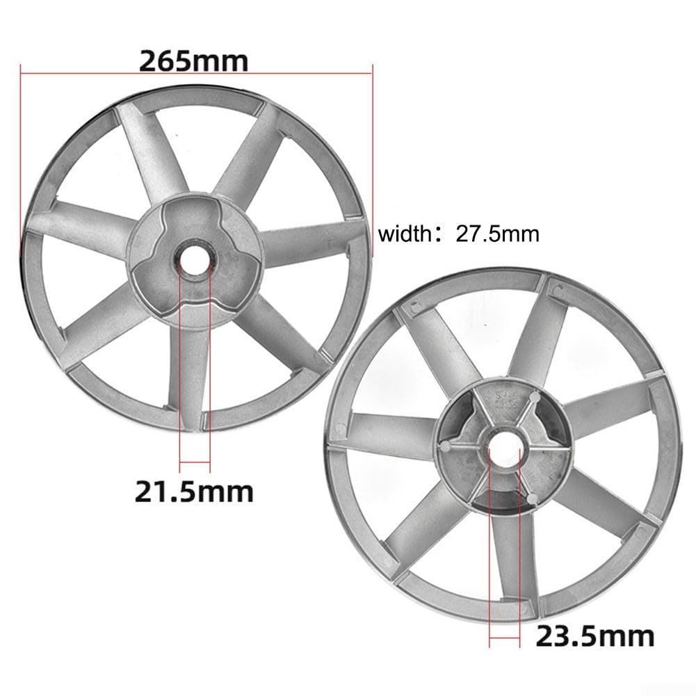Volant D'Inertie Poulie 265 Mm Type A – Pièce Métal Pour Compresseur D'Air, Rainure Unique, Diamètre 265 Mm, Rechange Tête De Machine