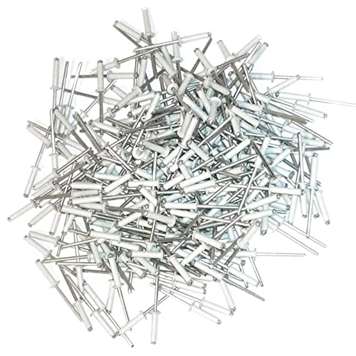 Rivets Aluminium Type Graf 4.8 X 12 Mm - Blanc Ou Bleu - Pour Plaques Voiture/moto