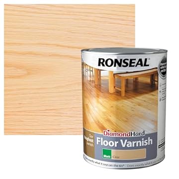 Ronseal Diamond Hard Floor Varnish Clear Matt 5L