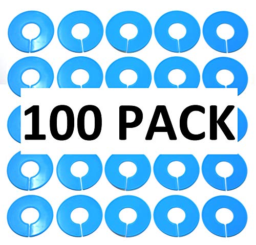 JSP Manufacturing Blue Round Plastic Blank Rack Size Dividers - Multi-Pack (100)