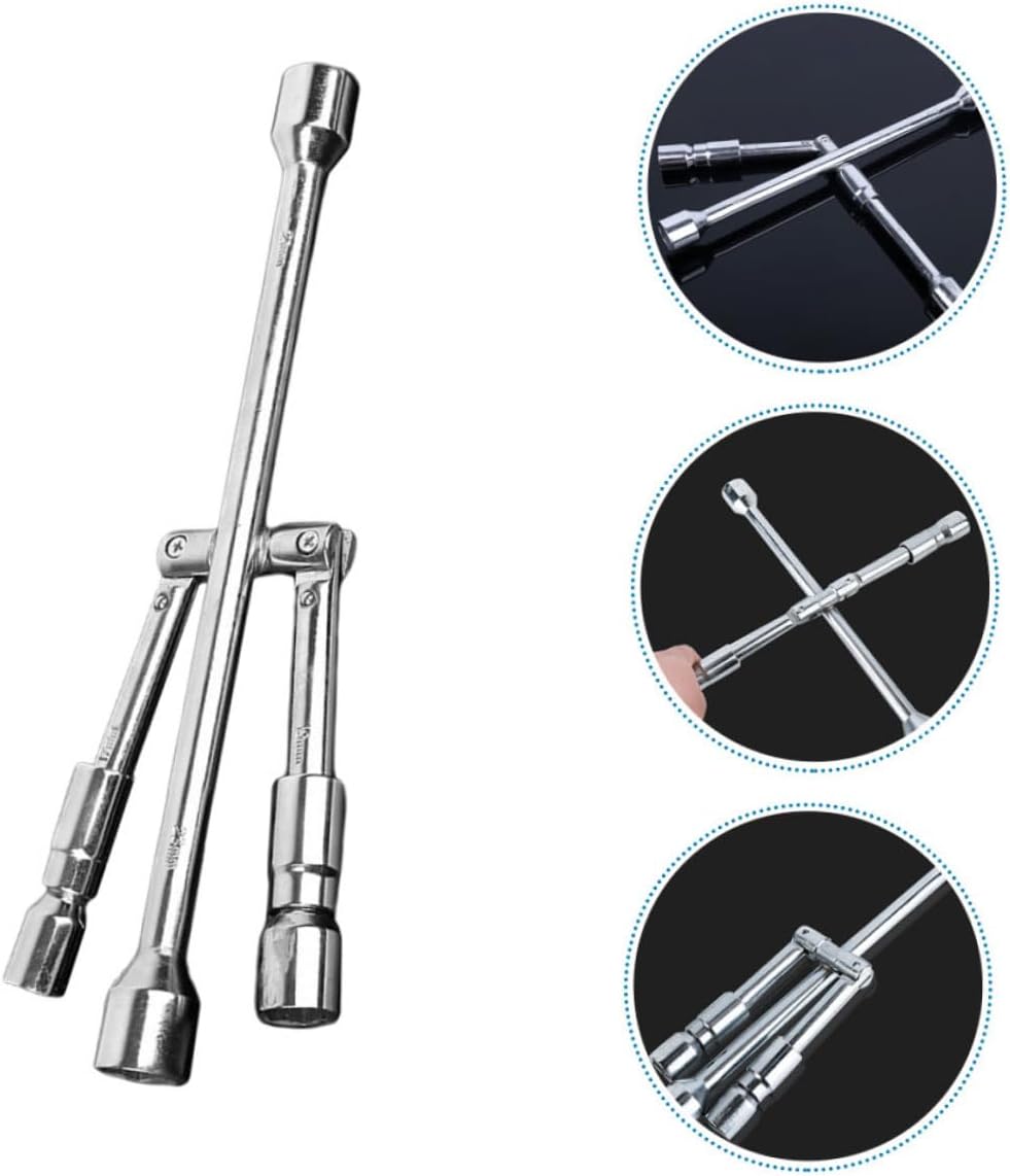 Car Tire Spanner Folding Lug Wrench Tire Wrench Lug Nut Wrench 4 Way Lug Nut Remover