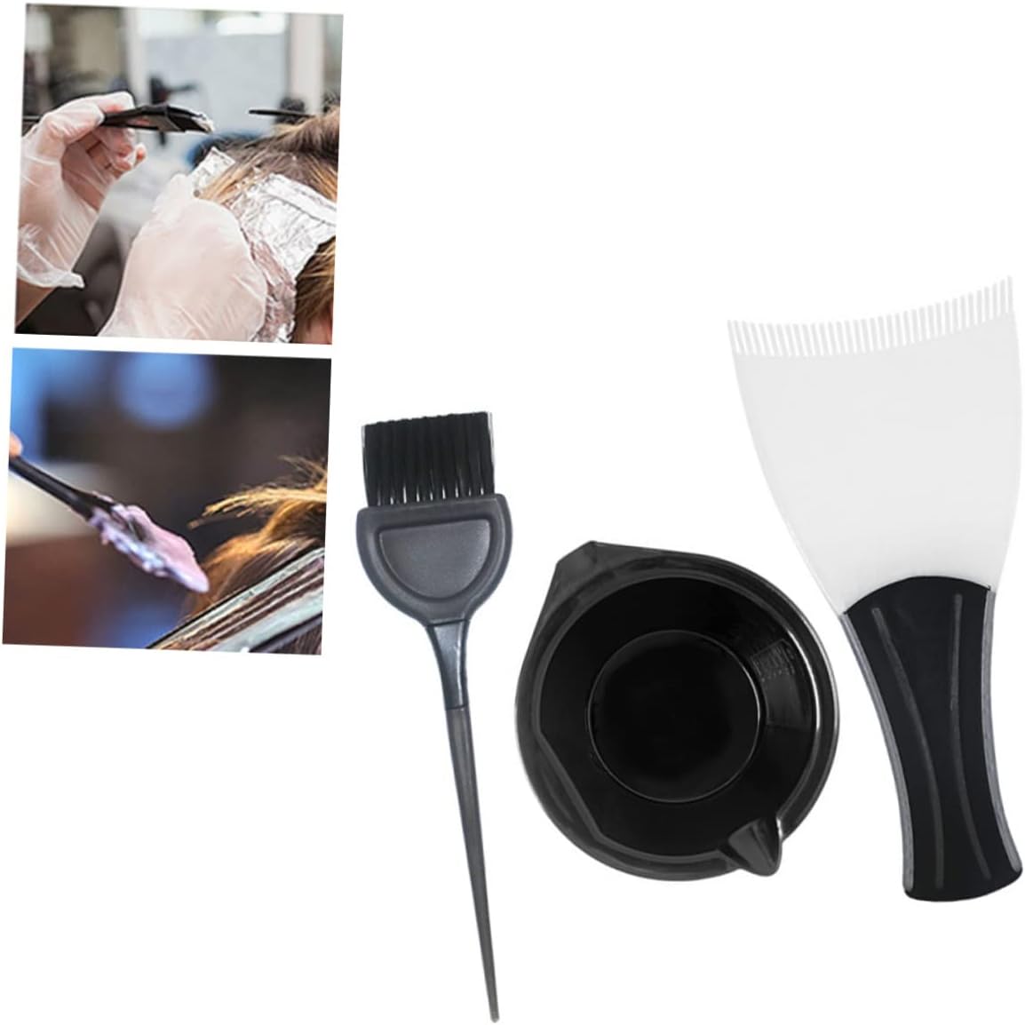 Ipetboom Professional Hair Coloring Bowl Set Dyeing Brush Kit Dyeing Board Hairdressing Plate Scalp Protection