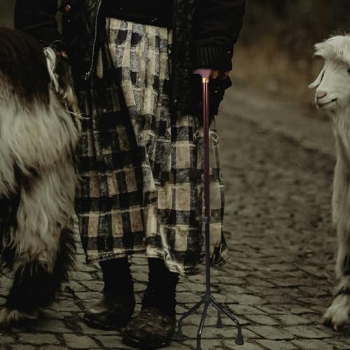 Bastón de aleación de aluminio ajustable con diseño desmontable de cuatro patas 7