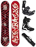 todo en un paquete completo AIRTRACKS Snowboard Set - Wide Tabla Dirty Brush Wide 150 - Fijaciones Star - Botas Star Black 44 - SB Bag