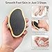 Nano Glass Foot Scrubber Shower Glass Pedi Egg Pumice Stone with Bamboo Handle, Non-Plastic Pedicure Foot File for Effortless Callus Removal