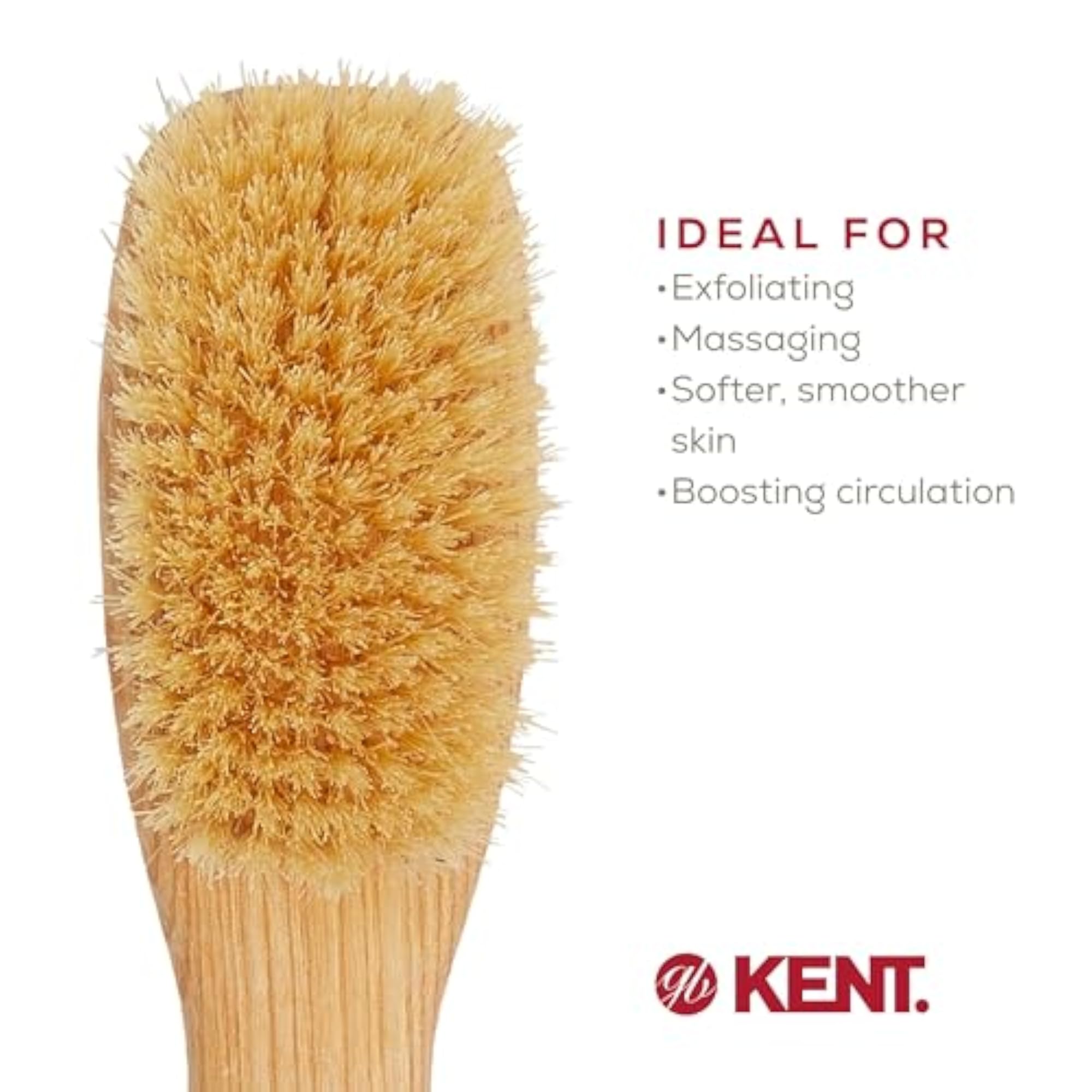 Natural Beechwood Bristle Bath Brush, Eco-Friendly