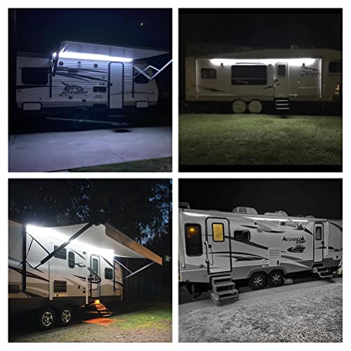 Vbakor RV Awning Led Lights,12V 20FT Camper Awning Lights for Camper Motorhome Travel Trailer Concession Stands Food Trucks, Waterproof RV Exterior Underglow Light Strip for Party BBQ by Vbakor - Image 6