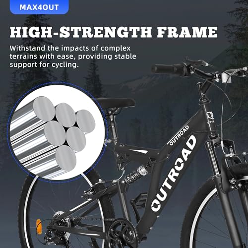 Max4out 7-Speed Dual Suspension Mountain Bike