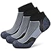 Wonewin Calcetines de Running, 3 paras Hombre y Mujer, Acolchados, Transpirables, Calcetines de Atletismo con Compresión de Arco, Anti-Rozaduras, Maratón,Fitness,Gimnasio (Azul, l)