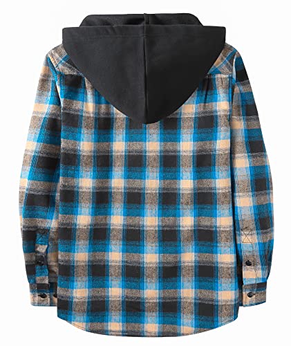 Minfunttu Flannel Plaid Shirt For Men Long Sleeve Button-Down Shirt Jackets #TOP1