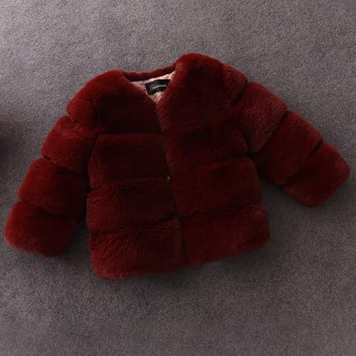 Kids Girls Fleece Faux Fu𝐫 Thicken Jacket Fuzzy Fleece Dress Coat Elegant Coat Kids Jacket2