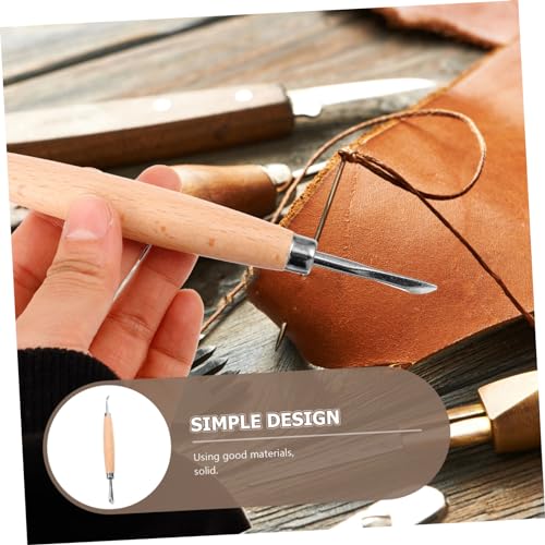 NUOBESTY 3 Pecas Ferramentas De Couro Artesanais As Ferramentas Chanfrador De Couro Ferramenta De Co