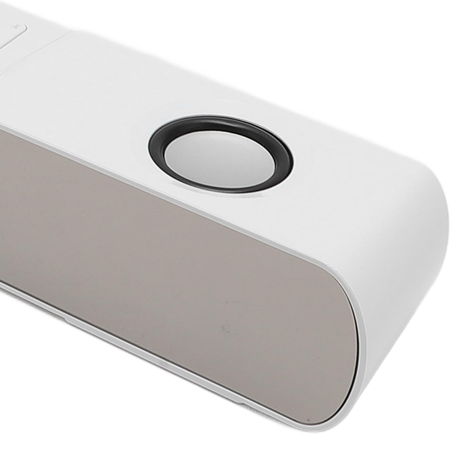 CCYLEZ Głośnik komputerowy Bluetooth, radio z budzikiem FM, z wyświetlaczem, wbudowanym subwooferem HiFi stereo, Bluetooth 5.3 i złączem USB, do komputera stacjonarnego, laptopa, wyświetlacza (biały)