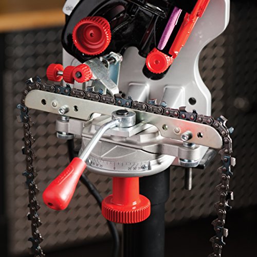 Oregon 120 Volt Bench/Wall Mounted Saw Chain Grinder, Professional Sharpener for Chainsaw Chains, Sharpens Oregon, Stihl, Husqvarna Chains and More (410-120)