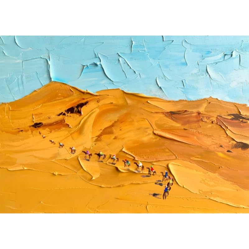 Chameau désert œuvre d'art moderne grand format sans cadre