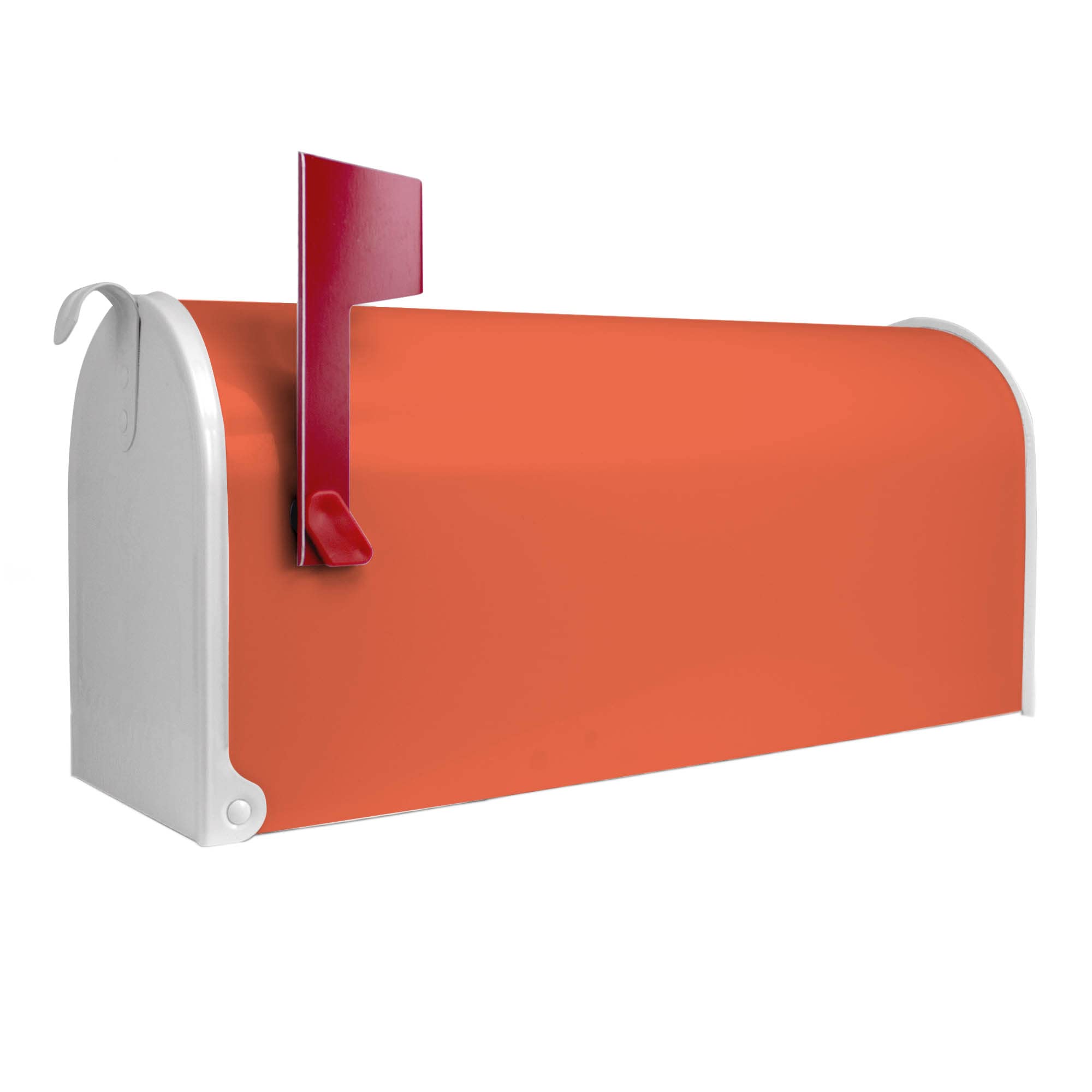 banjado Amerikanischer Briefkasten - US Mailbox/Letterbox mit Motiv Farbe Orange 51x22x17cm - Postkasten Stahl aus Amerika – Briefkasten amerikanisch weiß pulverbeschichtet