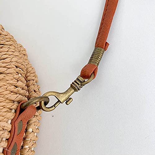 Crossbody Straw Bag Womens Rattan Woven Handbag For Beach Travel (Khaki) #TOP5