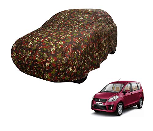 Image of Auto Hub Car Cover Compatible with Ertiga (Model: 2012-2017) with Weather Proof, Triple Stitched, Ertiga Car Cover Jungle Look