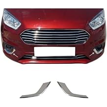 Compatible with BTM AUTOMOTIVE (287) Chrome Fog Light Frame 2 Pieces 2018 and Above Stainless Steel Ford Courier