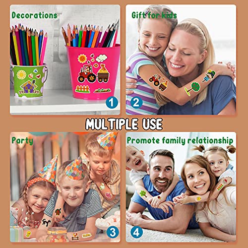 image for Partywind 165 Styles Glow Farm Animal Birthday Party Supplies Temporar