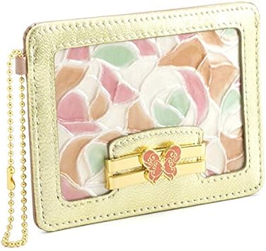 Amazon アナスイ パスケース 定期入れ 薄ピンク系 ゴールド Anna Sui 09 レディース 婦人 定期入れ