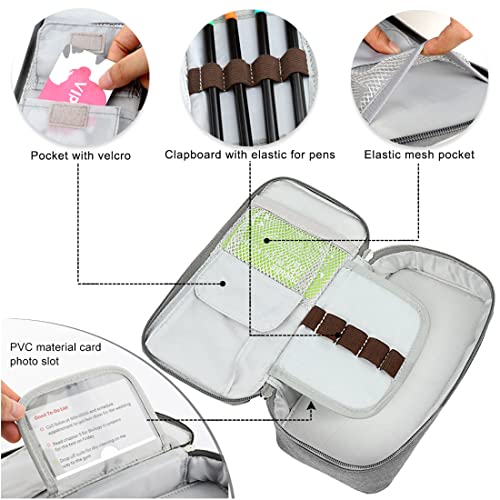 Homecube Pencil Case Big Capacity Pen Marker Holder Pouch Box Makeup Bag Oxford Cloth Large Storage Stationery Organizer With Zipper For School Office - Gray #TOP3